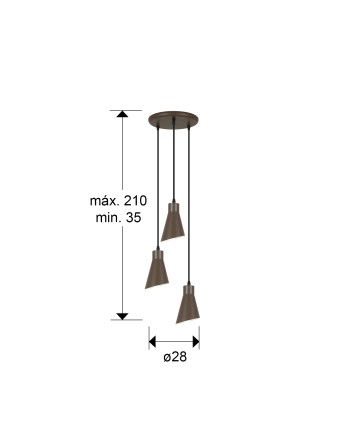 I3-BERA- LAMPARA 3L -MARRON